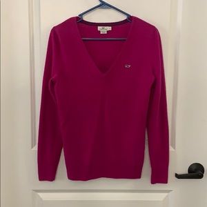 Vineyard Vines - magenta wool sweater